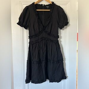 Trixxi Black Ruffle Dress
